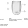 Handgemaakt, Deens ontwerp koffiemok, set van twee