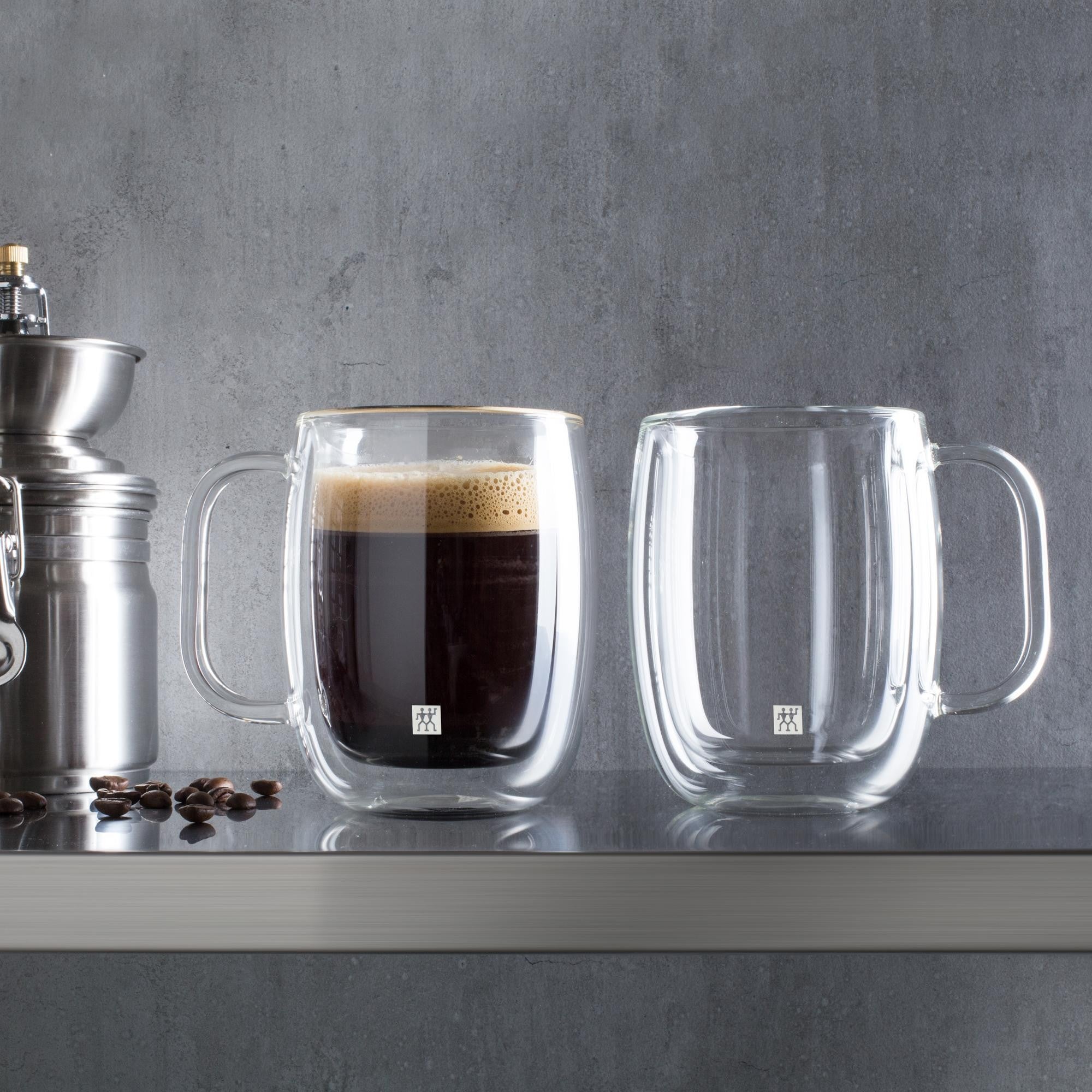 ZWILLING, Sorrento Plus Double Wall Glass Espresso Mug, Set of 2