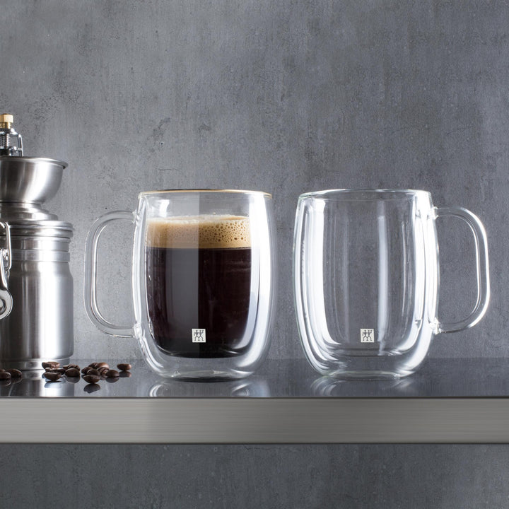 Handgemaakt, Deens ontwerp koffiemok, set van twee